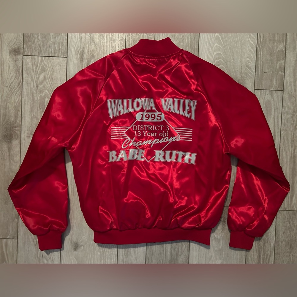 Vintage 90’s Babe Ruth Jacket-Red-White-Valentines Day-M/L-Oregon